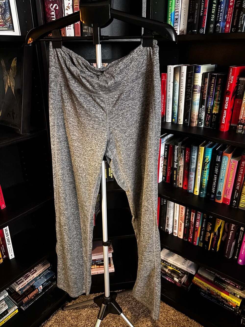 Champion Athleisure Pants Size L Gray Melange Workout Leggings